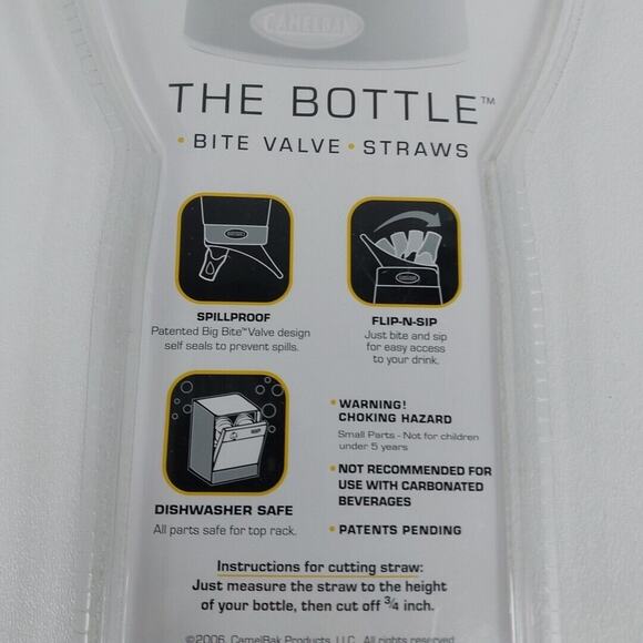 CamelBak The Bottle Replacement Straw With Bite Valve Black Cut to Length - Picture 8 of 8